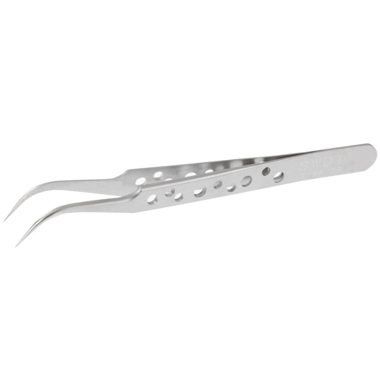Pinzette curve in acciaio antimagnetico antiacido ad alta durezza, Curved Head Pinzette curve in acciaio antimagnetico antiacido ad alta durezza, Curved Head